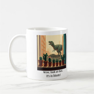 Dinmosaur window sill cactus mug