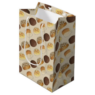 Dinner Bread Rolls Buns Bakery Baker Chef Foodie Medium Gift Bag