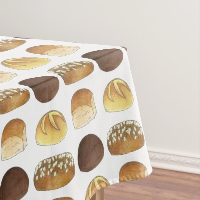 Dinner Bread Rolls Buns Bakery Baker Chef Foodie Tablecloth (In Situ)