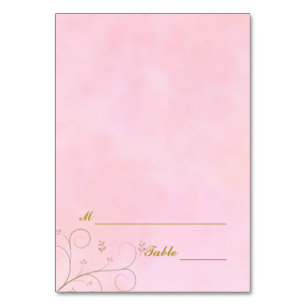 Dinner Celebration Table Place Cards Pink Set