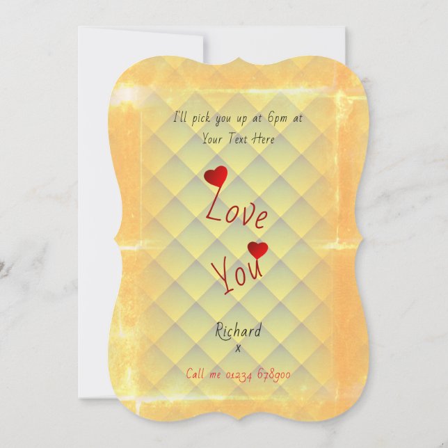 Dinner Date Invitation (Back)