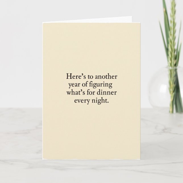 Dinner Dilemma Funny Card (Front)