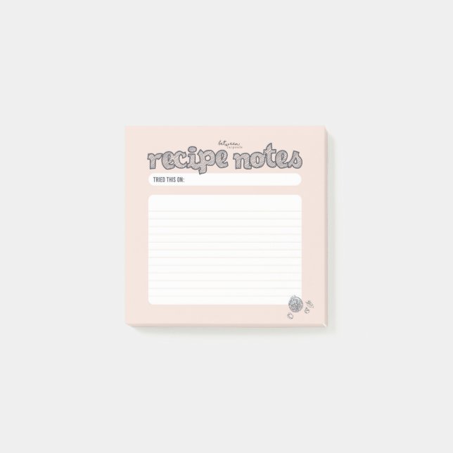 Dinner Done Recipe Notes (Front)