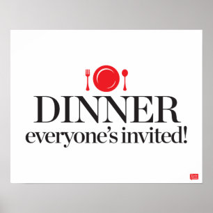 Dinner Everyone's Invited Poster
