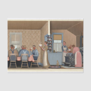 Dinner for Threshers by Grant Wood Tissue Paper
