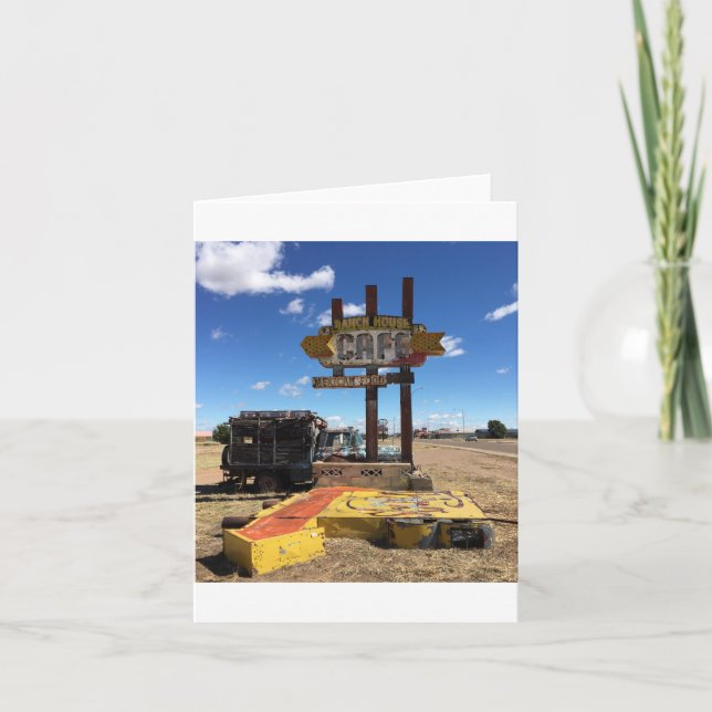 dinner in tucumcari notecard (blank inside) (Front)