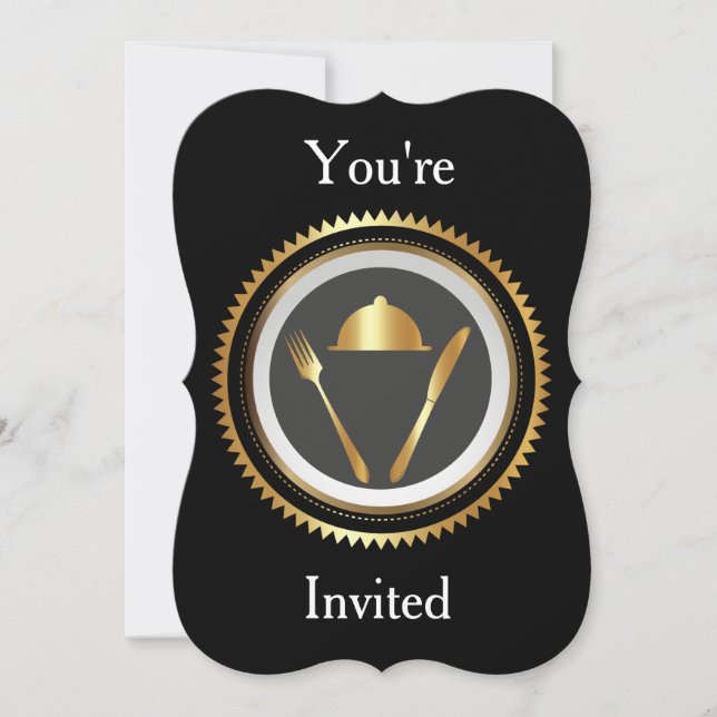 Dinner Invitation Blank Template (Front)