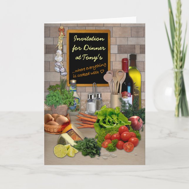 Dinner Invitation (customisable) (Front)