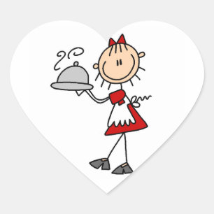 Dinner is Served Heart Sticker