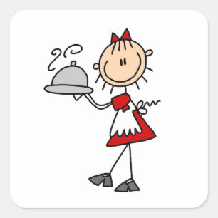 Dinner is Served Square Sticker