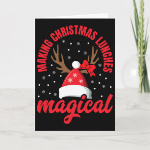 Dinner Lady Xmas Food Service Cafeteria Christmas Card