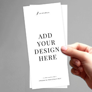 Dinner Menu Printing 4x9" Upload Your Design