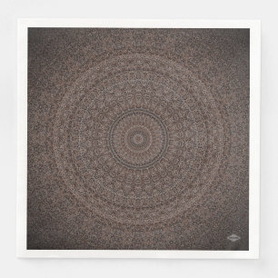Dinner Napkin Brown Mandela Design HAMbyWG
