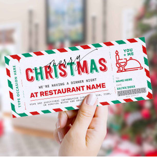  Dinner Night Christmas Gift Voucher Coupon