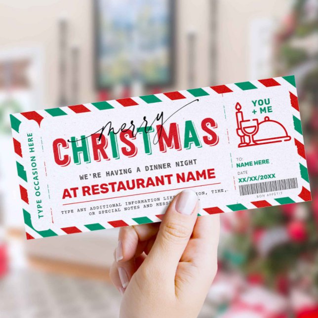  Dinner Night Christmas Gift Voucher Coupon (Creator Uploaded)