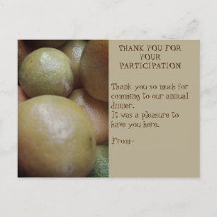 DINNER PARTICIPATION THANK YOU CARD