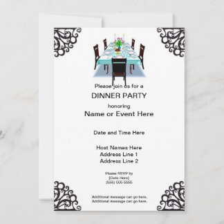 Dinner Party Custom Invitations