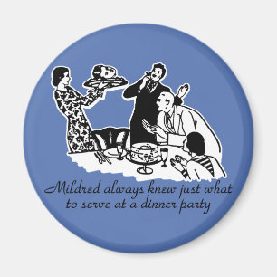Dinner Party Head on a Platter Magnet