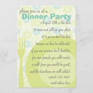 Dinner Party Pattern Invitation