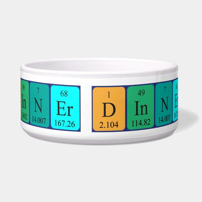 Dinner periodic table name pet bowl 2A (Right)