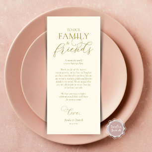 Dinner Place Setting Thank You Calligraphy Card