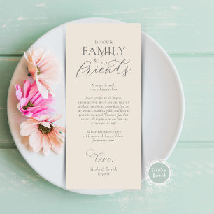 Dinner Place Setting Thank You Calligraphy Card