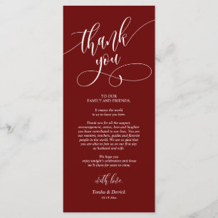 Dinner Place Setting Thank You, Calligraphy Cards