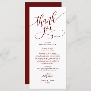 Dinner Place Setting Thank You, Calligraphy Cards 