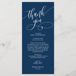 Dinner Place Setting Thank You Calligraphy Cards 