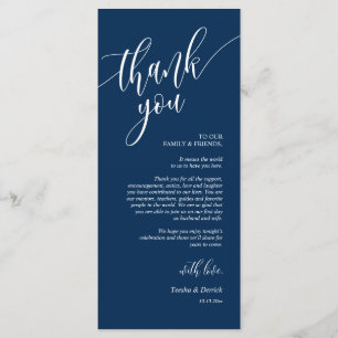 Dinner Place Setting Thank You Calligraphy Cards 