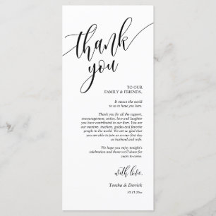 Dinner Place Setting Thank You Calligraphy Cards 
