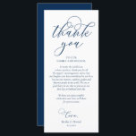 Dinner Place Setting Thank You, Navy Blue Card<br><div class="desc">This is the Modern calligraphy, in Black font, Place Setting Thank You Cards. Share the love and show your appreciation to your guests, when they sit down at their seat and read this personalised charming thank you place setting card. It's a wonderful way to kick off your special day celebration!...</div>