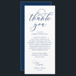 Dinner Place Setting Thank You, Navy Blue Card<br><div class="desc">This is the Modern calligraphy, in Black font, Place Setting Thank You Cards. Share the love and show your appreciation to your guests, when they sit down at their seat and read this personalised charming thank you place setting card. It's a wonderful way to kick off your special day celebration!...</div>
