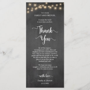 Dinner Place Setting Thank You, Rustic Cards