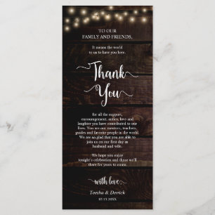 Dinner Place Setting Thank You, Rustic Kraft Cards