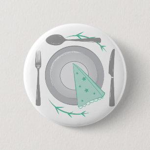 Dinner Plate 6 Cm Round Badge