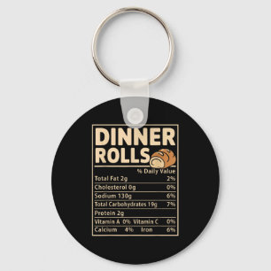 Dinner Rolls Nutrition Facts Funny Bread Food Desi Key Ring