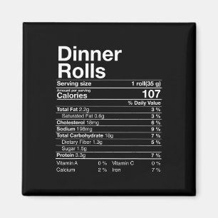 Dinner Rolls Nutrition Facts Thanksgiving Gifts Tu Magnet
