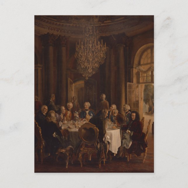 Dinner Table at Sanssouci, 1850 Postcard (Front)