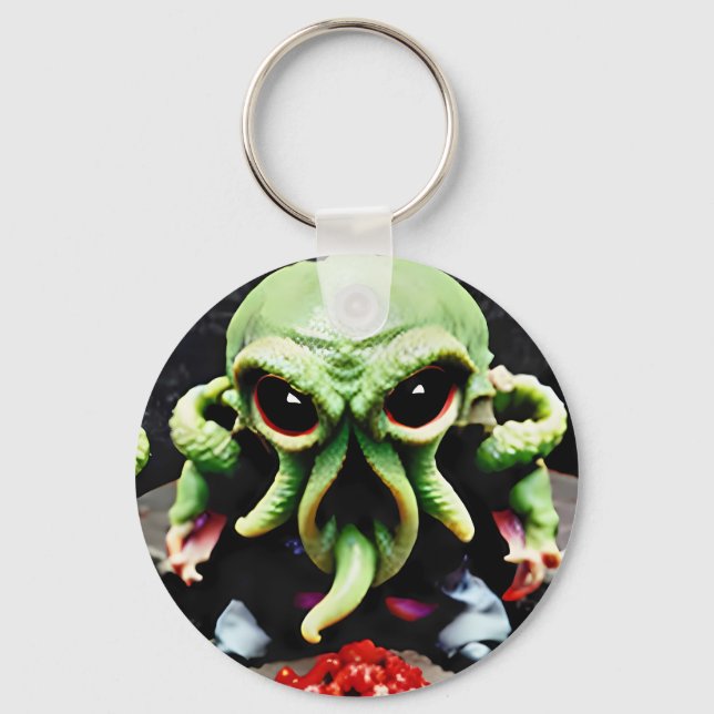 Dinner with Cthulhu Key Ring (Front)