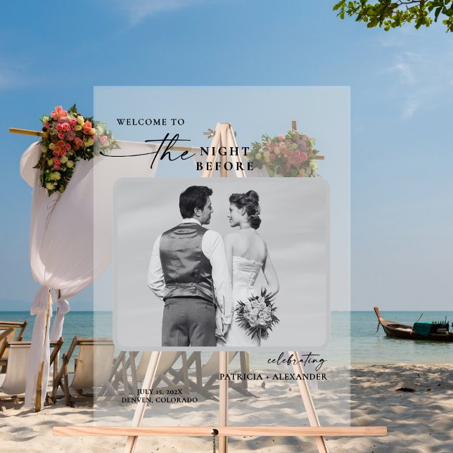 Dinner With Picture Wedding The Night Before  Acrylic Sign (Creator Uploaded)