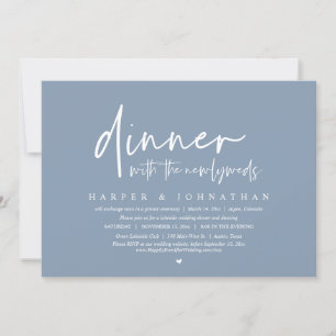 Dinner with the Newlyweds, Wedding Elopement Party Invitation