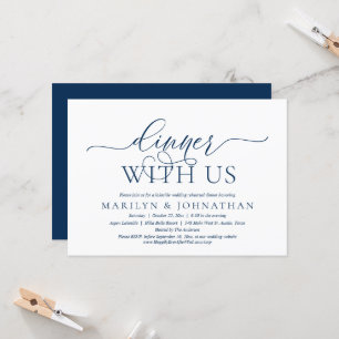 Dinner With Us, Wedding Rehearsal Celebration Invi Invitation
