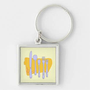 Dinnerware Cooking Design Template Key Ring