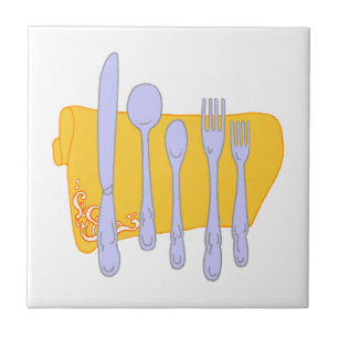 Dinnerware Cooking Design Template Tile