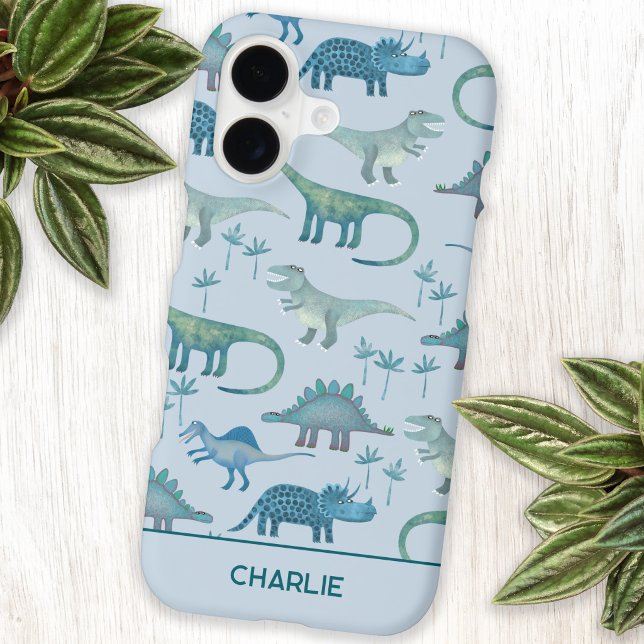 Dinnosaurs Personalised Name (Fun personalized custom name dinosaur cell phone case)