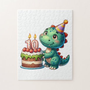 Dino 10th Birthday Jigsaw Puzzle