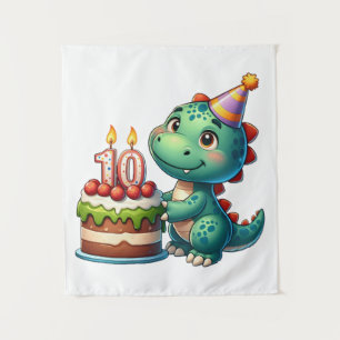 Dino 10th Birthday Tapestry
