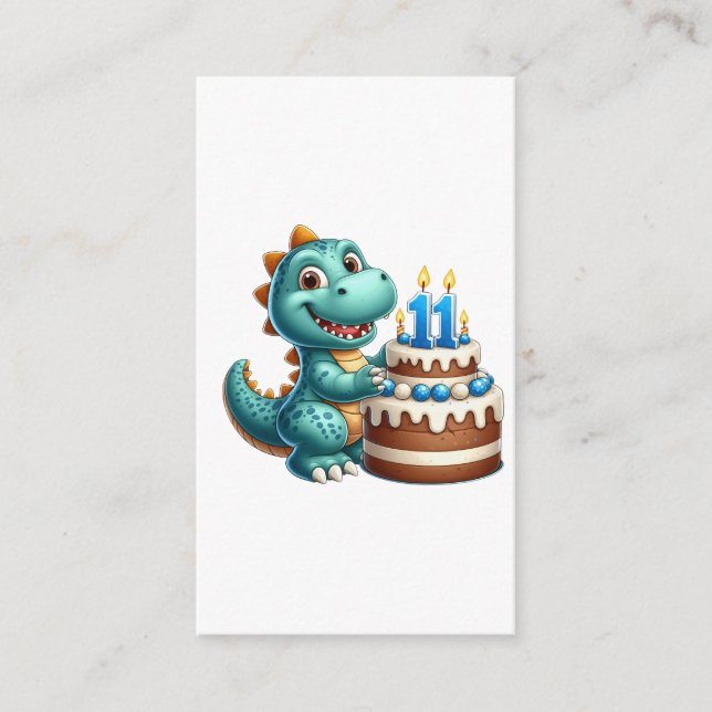 Dino 11th Birthday Enclosure Card (Front)