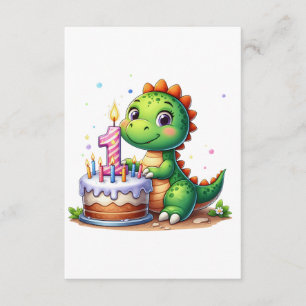 Dino 1st Birthday Enclosure Card